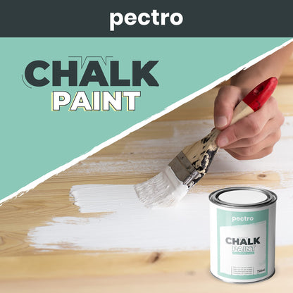 Chalk Paint for Furniture 25 fl.Oz. (750ml) + Special Chalk Paint Brush - Furniture Paint no Sanding or Priming - Chalk Finish Wood Paint - DIY Projects Home Decor & Improvement (ANTIQUE WHITE)