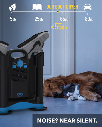 Upgraded Boot Dryer for Work Boots with Ozone Deodorizer- Easy to Use Compact Boot Warmer - Fast Drying Shoe Dryer for Sneakers, Gloves, Adjustable Drying Tubes, Ski Boot Warmers/Dryer (2 Pair Model)