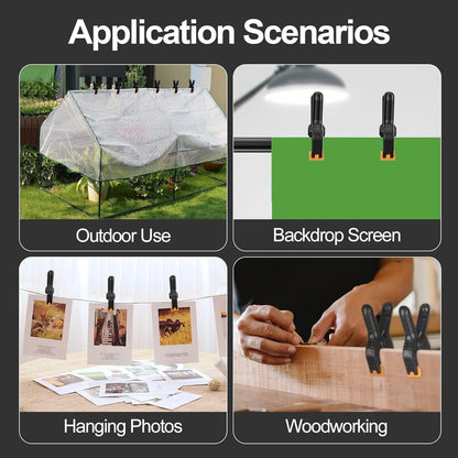 EMART 6 Pack Heavy Duty Muslin Spring Clamps, 4.5 inch Photo Booth Backdrop Clips for Photography Studio