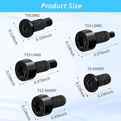 RingDoorbell Screws Replacement, Blue Double-Ended T6 T15 Screwdriver with 20Pcs/5Set Doorbell Security Screws for Camera Video Doorbell Replacement Kits Compatible with All R/ing Doorbells