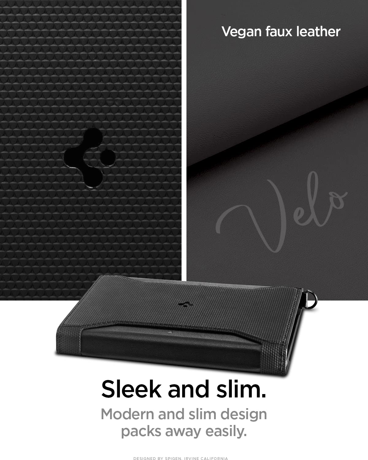 Spigen Life Passport Card Cover Holder Wallet Travel Documents Organizer Protector Accessories with RFID Blocking Technology SIM Card Pin Included - Black