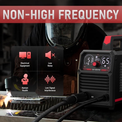 YESWELDER Plasma Cutter 65Amp Non-High Frequency Non-Touch Pilot Arc, Digital Display DC Inverter 110/220V Dual Voltage Blowback Plasma Cutting Machine CUT-65DS PRO