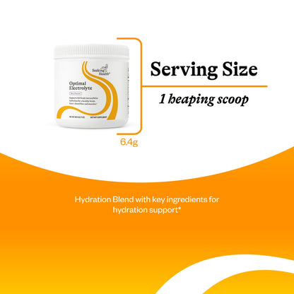Seeking Health Optimal Electrolyte Powder, Berry Flavor, Healthy Energy and Endurance Support, Promotes Hydration and Healthy Muscles, Vegan and Vegetarian (30 Servings)*