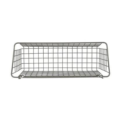 Spectrum Pegboard & Wall Mount Wire Basket Extra Large (Industrial Gray) - Storage & Organizer for Garage, Tools, Shed, Home, Work Bench, Crafts, & More