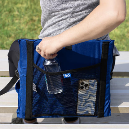 Everlasting Comfort Stadium Seats with Back Support - Adjustable Memory Foam Bleacher Chairs with Back and Cushion, Portable, Easy Folding Stadium Seat Cushion with Storage Pocket