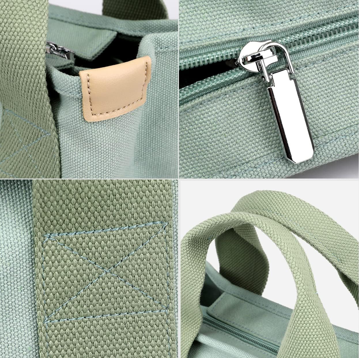 Small Tote Bag with Zipper Tote Bag for Women Canvas Crossbody Bag Shoulder Bag Satchel Hobo Bag Messenger Bag 2025