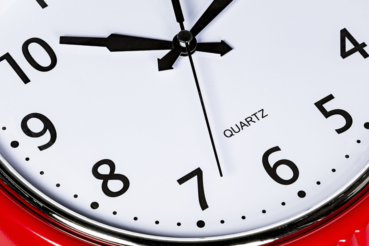 Bernhard Products Retro Wall Clock 9.5 Inch Red Kitchen 50's Vintage Design Round Silent Non Ticking Battery Operated Quality Quartz Clock