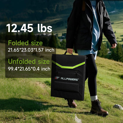 ALLPOWERS SP033 200W Solar Panel 36V 200 Watts Portable Solar Panel Kit Waterproof IP67 Foldable Solar Charger for Portable Power Station RV Marine Laptops Camping Off-Grid Emergency