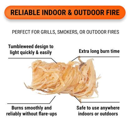 Zorestar Fire Starters for Woodstoves - XXL Pack of 100 Charcoal and Wood Fire Starters for Quick Ignition - Ideal for Campfires, Fireplaces, Grills, Fire Pits - Reliable Outdoor Fire Starter Kit