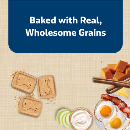 Blue Buffalo Health Bars Crunchy Dog Biscuits, Variety Pack, Bacon, Egg & Cheese, Apple & Yogurt, Pumpkin & Cinnamon, 16-oz Bags