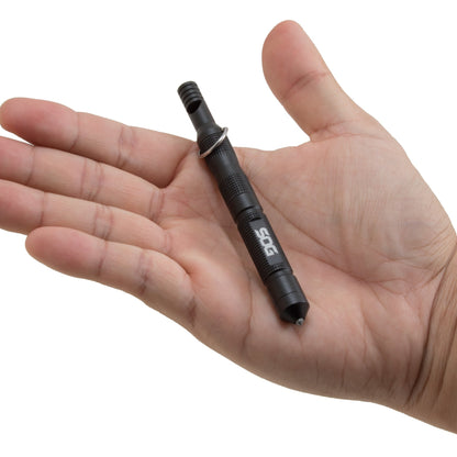 SOG Flint 4.3" Survival & Defense Portable Compact Tool for Outdoors and Emergencies | Includes Glass Breaker and Whistle