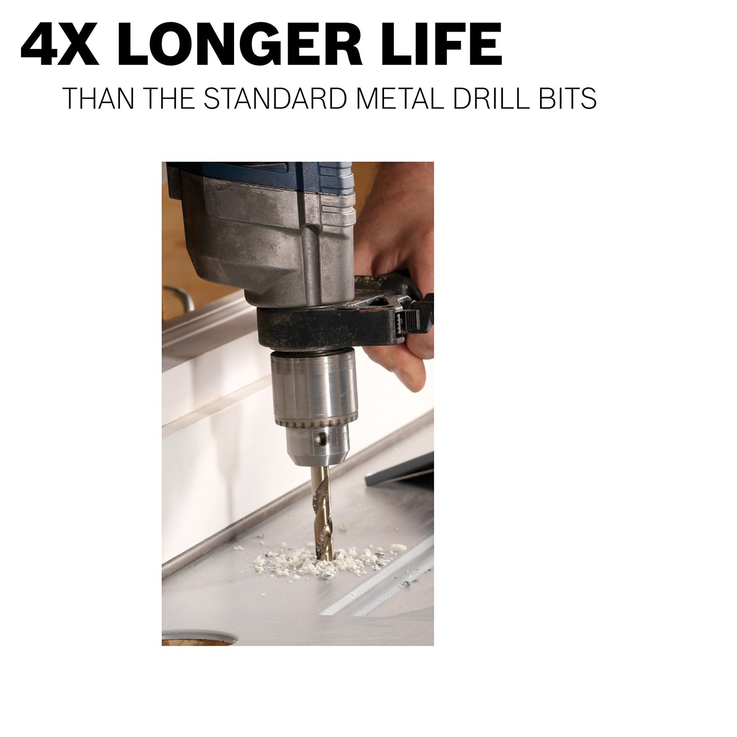 BOSCH CO2159 1-Piece 1/2 in. x 6 in. Cobalt Metal Drill Bit for Drilling Applications in Light-Gauge Metal, High-Carbon Steel, Aluminum and Ally Steel, Cast Iron, Stainless Steel, Titanium