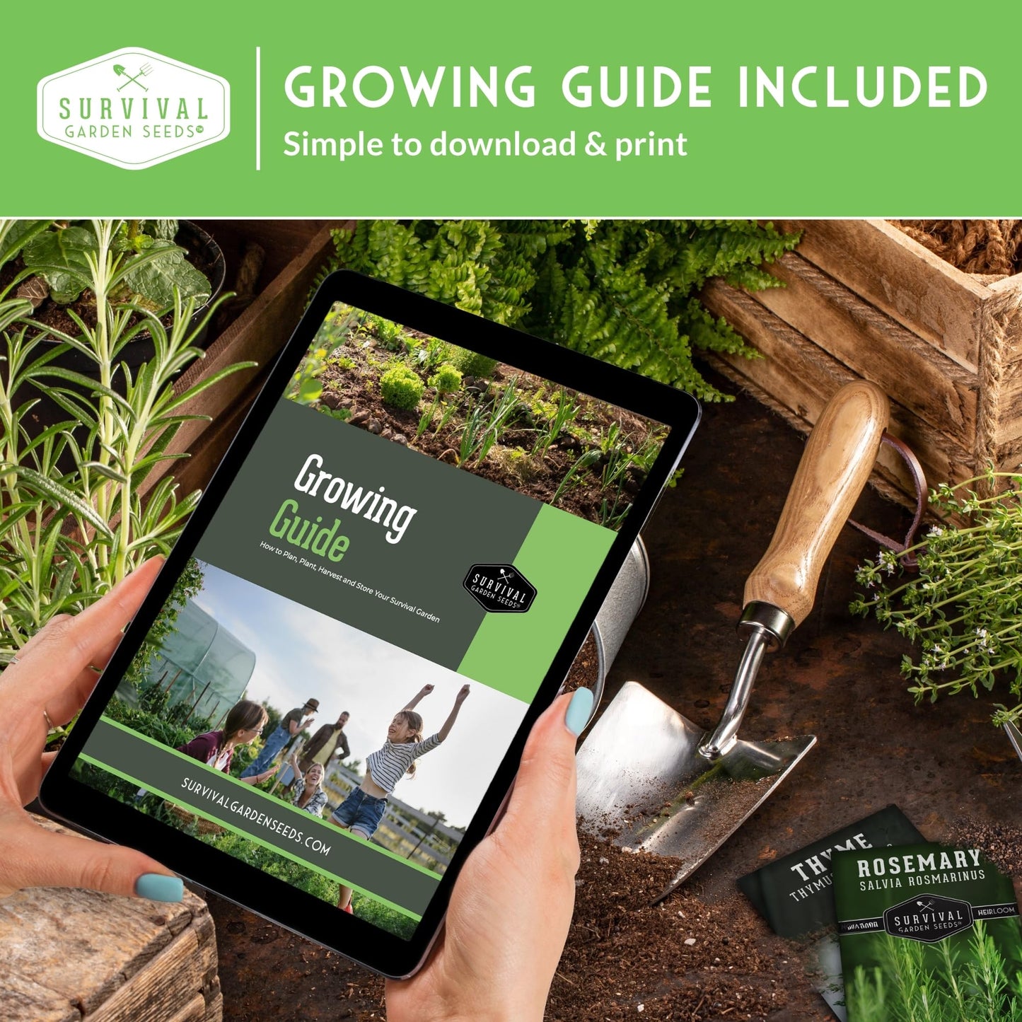 Survival Garden Seeds Homesteader Collection – 50 Heirloom Packets of Vegetables, Herbs, and Flowers for Victory Garden Planting and Emergency Storage