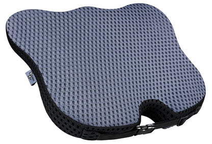 Soft Dense Memory Foam Car Seat Cushion for Driving - Seat Cushion for Car Seat Driver with Wedge Design & Raised Back to Broaden Vision, Provides Comfort for Lower Back & HIPS (Passenger Use Too)