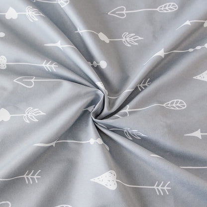 Square Playard/Playpen Fitted Sheets, Perfect for New Room2 / TotBloc Portable Playard, 2 Pack, Ultra Soft Microfiber, Fitted Playpen Sheet, Navy Cloud and Grey Arrow