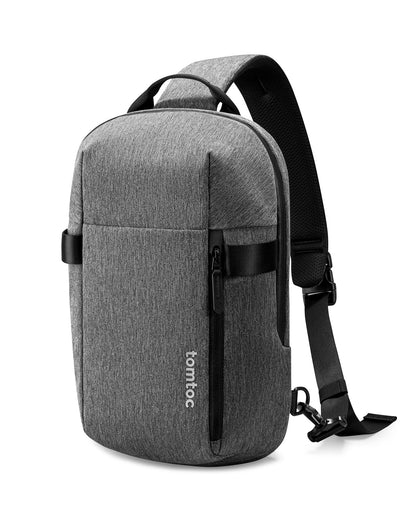 tomtoc Sling Bag Crossbody Backpack EDC Daypack for Men Women, Chest Shoulder bag for 2024 14" MacBook Pro M4, 13" MacBook Air/Pro, 2025 11" iPad A16/Air M3&M2/Pro M4, Daily Use, Work, Travel- S Size