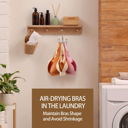 ZEDODIER Tank Top Hanger, Rotatable Bra Organzier for Closet, Max 24 Storage Capacity Sport Bra Holder, Metal Space Saving Closet Organizers and Storage, Silver