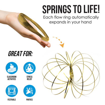 Digital Energy Kinetic Educational Spring Toy - Multi Sensory Interactive 3D Shaped Flow Ring ()