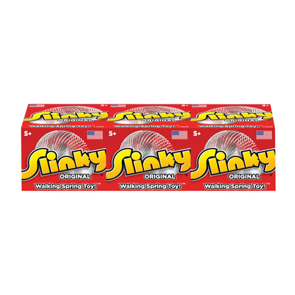 The Original Slinky Walking Spring Toy, 3-Pack Metal Slinky, Fidget Toys, Party Favors and Gifts, Kids Toys for Ages 5 Up, Amazon Exclusive by Just Play