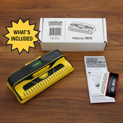 Franklin Sensors ProSensor M210 Stud Finder with 13-Sensors, Wood & Metal Stud Detector/Wall Scanner, Live Wire Detection, Made in The USA