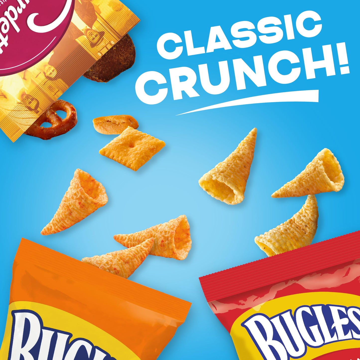 Classic Mix Snack Variety Pack, Bugles Original and Nacho Cheese, Gardetto's Original Recipe, Chex Mix Traditional and Cheddar, 20 Ct, 28 oz
