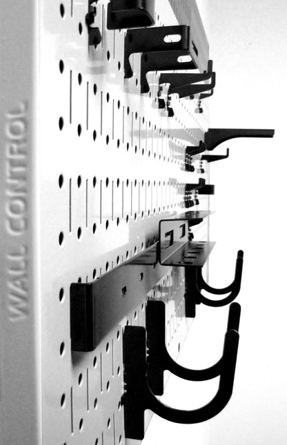 Wall Control Pegboard Rack Home & Garage Tool Storage & Organization White Metal Pegboard Pack - Two 32-Inch x 16-Inch White Steel Peg Board Panels