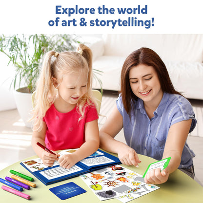 Skillmatics Storybook Art Kit - Create Adventure Stories, DIY Craft & Writing Kit with 300+ Stickers, Scrapbooking & Journal Activity, Gifts for Kids Ages 5, 6, 7, 8, 9, 10