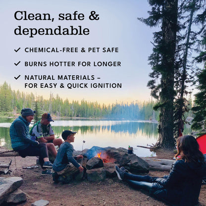 Superior Trading Oak Mini Fire Wood w/Fire Starter Pods, Winter Fireplace Starter, Wood Stove, USDA Cert 4-5” Kiln Dried Firewood, USA Made, 10-11 lbs in Plastic Storage Box