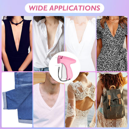 Stitch Gun for Clothing, Stitchy Gun Quick Clothes Fixer, Dress Tagging Gun-Includes 2,000 Black Fasteners & 2,000 White Fasteners & 6 Needles