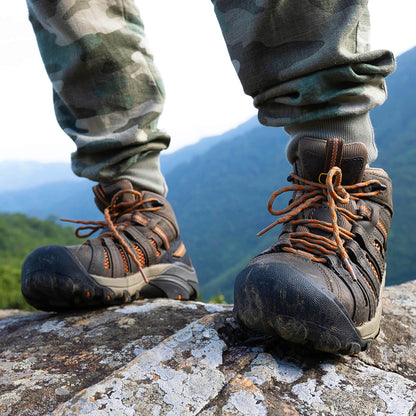 DELELE 2 Pair Round Wave Shape Non Slip Heavy Duty and Durable Outdoor Climbing Shoelaces Black Hiking Shoe Laces Shoestrings-39 inch