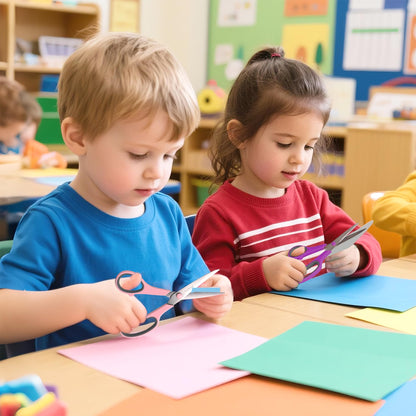 Scissors, Rkqoa 8" Adult Scissors All Purpose 6 Pack - Comfort-Grip Sharp Shears for Office School Sewing Fabric Craft Art Supplies, Teacher/Class Everyday Use, Right/Left Handles