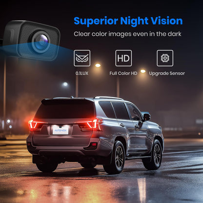 AUTO-VOX CS-2 Wireless Backup Camera with 4.3" Car Monitor, Easy Install Stable Digital Signal Back Up Camera System, Super Night Vision Reverse Cam for Truck, SUV, Van, Trailer