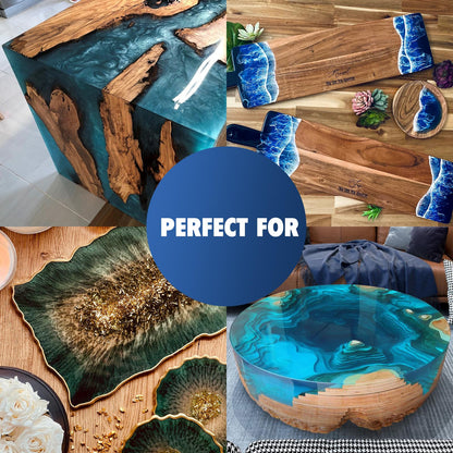 Deep Pour Epoxy Resin 1.5 Gallon, 2 to 4 Inch Depth Clear Epoxy Resin Kit with Mixer, Bubble Free, Low Odor 2:1 Casting Resin for Table Top, Countertop, River Table, Wood Filler, Bar Top