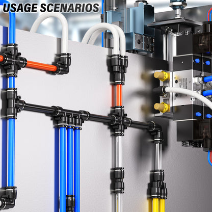 TAILONZ PNEUMATIC Blue 6mm OD 4mm ID Polyurethane PU Air Hose Pipe Tube Kit 10 Meter 32.8ft