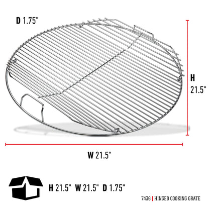 Weber Hinged Cooking Grate Stainless Steel, 22"
