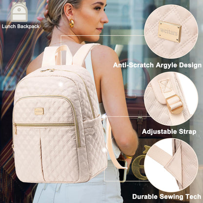 Weitars Lunch Backpack for Women,20L Backpacks Cooler Insulated,Back Pack Lunch Bag for Women Work with Side Pocket,Lunchbox Backpack for Picnic Camping