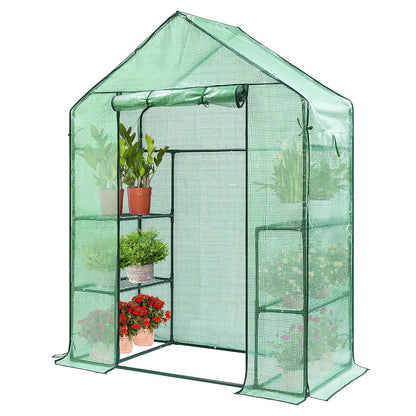 VIVOSUN 57 x 29 x 77-Inch Mini Walk-in Greenhouse with Windows, Shelves and Anchors, Plant Garden Hot House