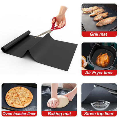 UBeesize 2 Pack Nonstick Grilling Mats for 22 Inch Blackstone Griddle, Resuable Cooking Mats for Grilling, BPA and PFOA Free Heavy Duty BBQ Grill Mats, Griddle Accessories Kit -22 x 16 Inch