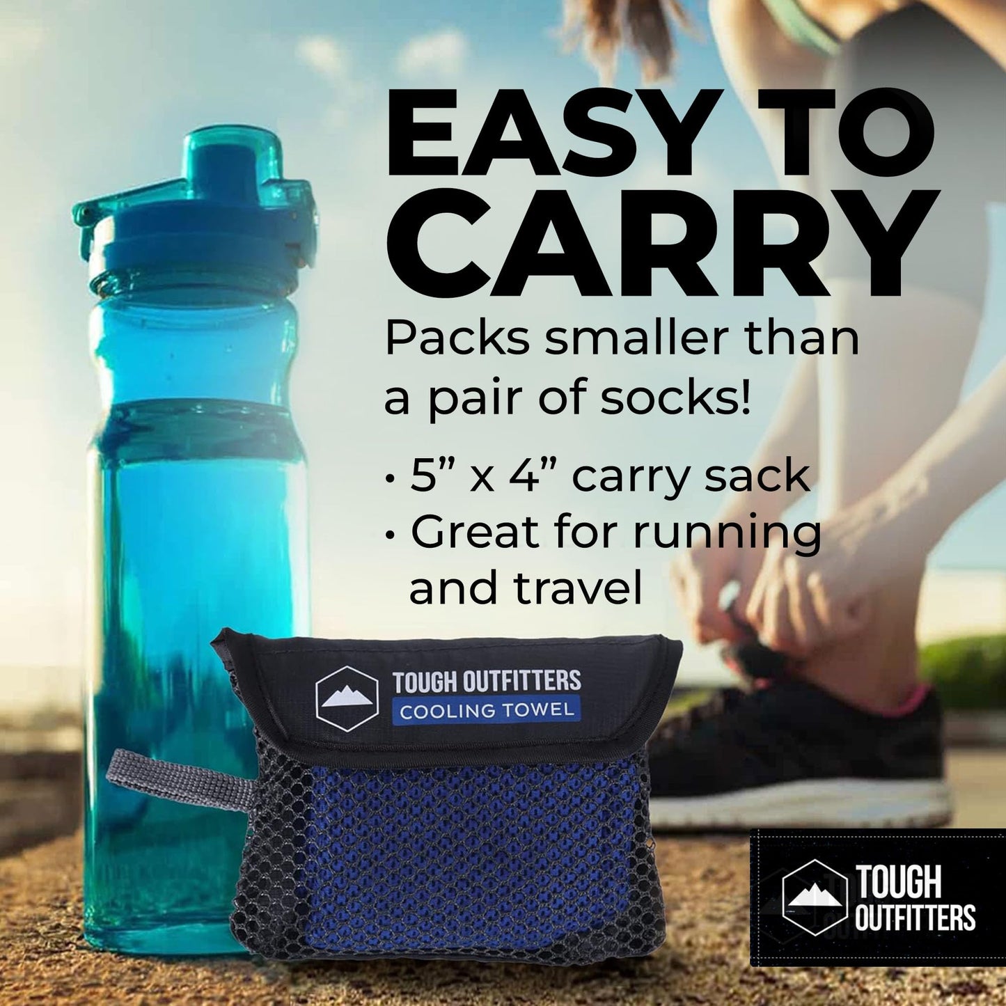 Tough Outdoors Cooling Towel - Cooling Towels for Neck & Face - Ice Wrap & Sweat Rag for Camping Gym Yoga & Sports - Workout Towel for Gym Sweat - Cool Towels for Extreme Heat