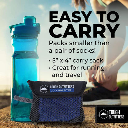 Tough Outdoors Cooling Towel - Cooling Towels for Neck & Face - Ice Wrap & Sweat Rag for Camping Gym Yoga & Sports - Workout Towel for Gym Sweat - Cool Towels for Extreme Heat