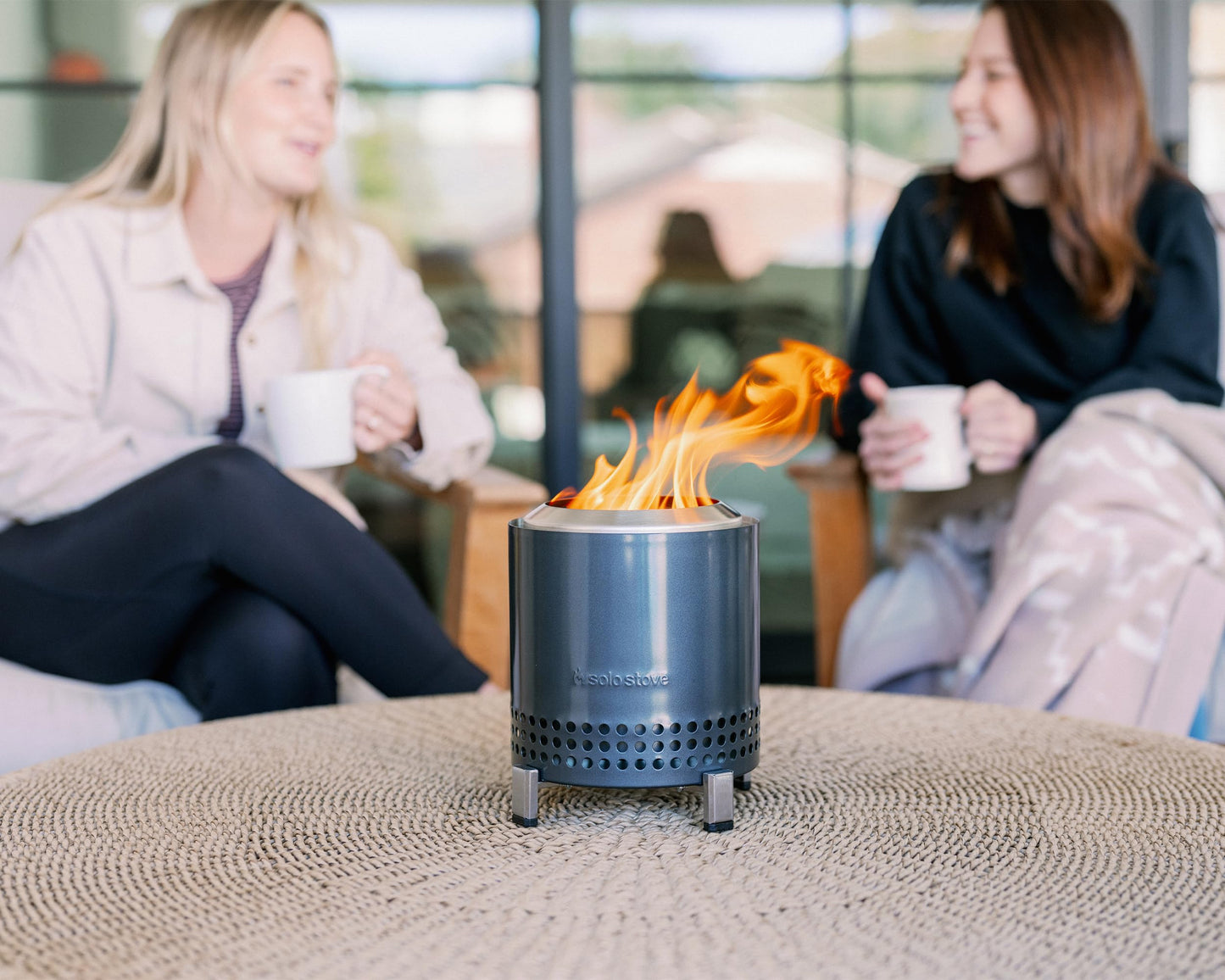 Solo Stove Mesa XL, 7 Inch Tabletop Fire Pit with Stand - Smokeless, Stainless Steel Fire Pit for Camping, Outdoor & Patio- Wood Burning or Pellet Fueled Portable Bonfire, 2.3lbs, Gunmetal