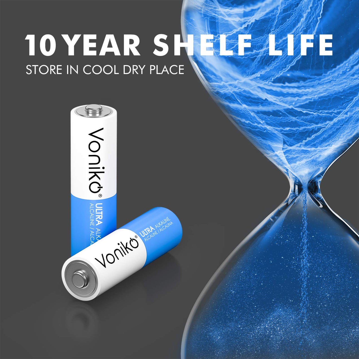 Voniko - Premium Grade AA Batteries - (24 Pack) - Alkaline Double A Battery - Ultra Long-Lasting, Leakproof 1.5v Batteries - 10-Year Shelf Life