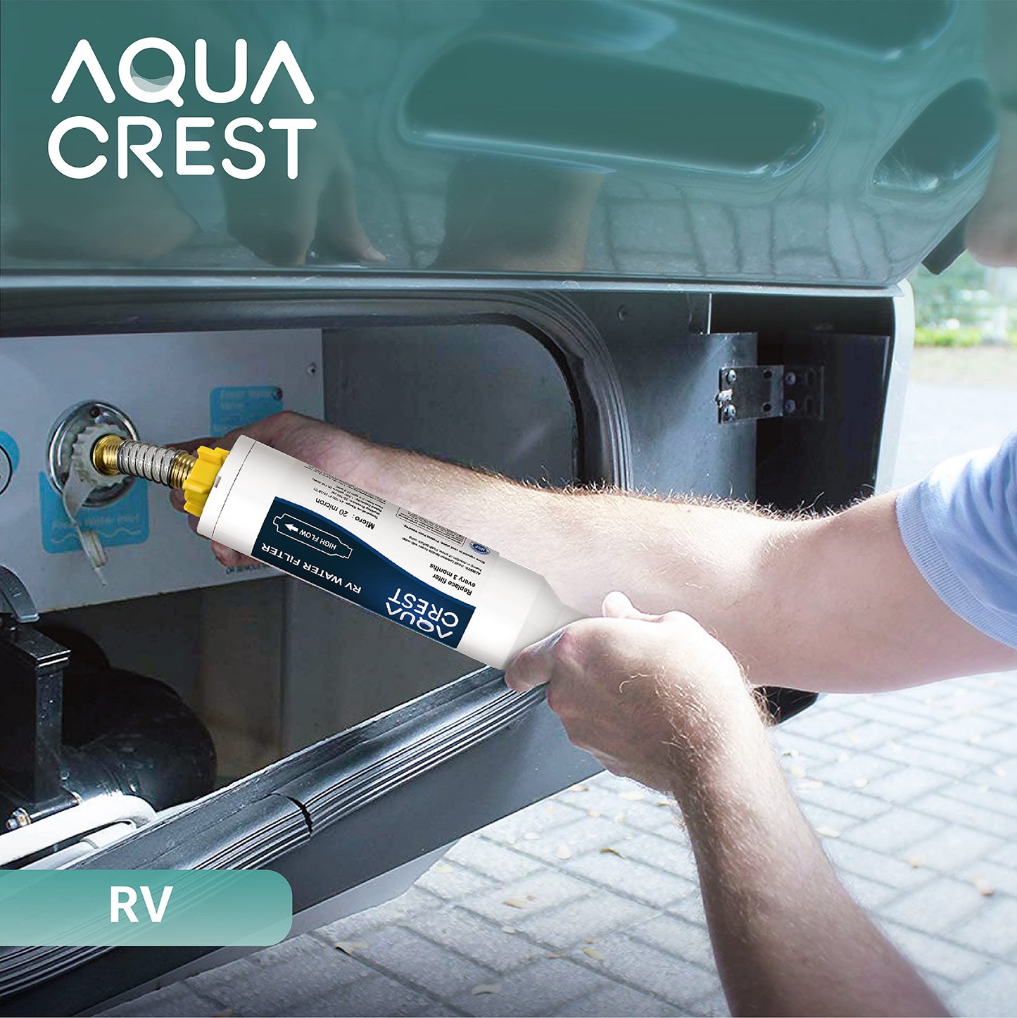 AQUA CREST Flexible Hose Protector-Eliminates Hose Crimping and Straining at Faucets and Water Connections for RV, Garden & Car Wash Hose Extension Adapter, Pack of 2