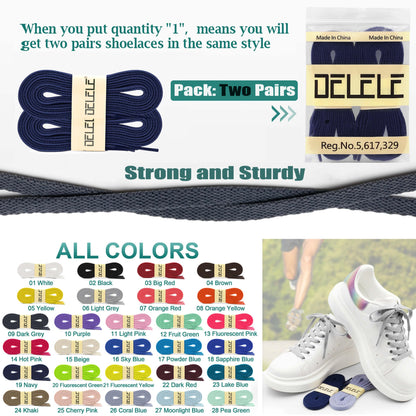DELELE 2 Pair 63 inch Flat Shoe laces 5/16" Wide Shoelaces for Athletic Running Sneakers Shoes Boot Strings Beige