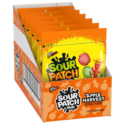 SOUR PATCH KIDS Apple Harvest Soft & Chewy Candy, Halloween Candy, 6 - 10 oz Bags