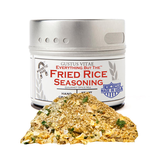 Everything But The Fried Rice Seasoning | All Natural | Non GMO | Hand Crafted | Small Batch | GLP-1 Friendly | Gourmet Spice Mix | Made In USA | No MSG | Artisanal Rub | Ultra Luxury Seasoning | Magnetic Tin | No Artificial Colors or Flavors | Gustus Vit