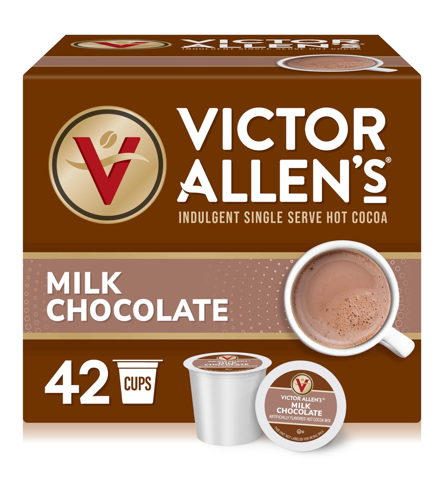 Victor Allen's Coffee Milk Chocolate Hot Cocoa SSC, 42 Count, Single Serve K-Cup Pods for Keurig K-Cup Brewers