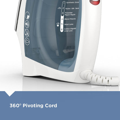 BLACK+DECKER Easy Steam Compact Iron for Clothes, Automatic Shutoff, Nonstick Plate, Light Weight, 1200 Watts