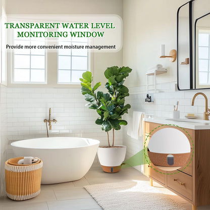 Fielda 8/10/12 Inch Self Watering Pots for Indoor/Outdoor Plants - Large Plastic Planter with Drainage Holes, Water Level Indicator & Deep Reservoir, Modern Decorative Flower Pots (White)