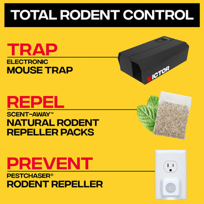 Victor Humane Mouse Traps Indoor for Home - M250BSR-3 - No Touch Electric Mouse Traps for Home, Pack of 3